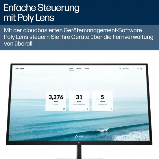 HP Poly Studio V52 USB 4K Videobar Teams