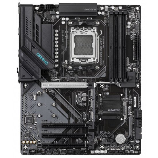 GIGABYTE B850 GAMING WIFI6 Motherboard - AMD Ryzen 9000 Series CPUs, 6+2+2 Phasen Digital VRM, up to 8200MHz DDR5 (OC), 1xPCIe 5.0 + 2xPCIe 4.0 M.2, GbE LAN, WIFI 6, USB 3.2 Gen 2