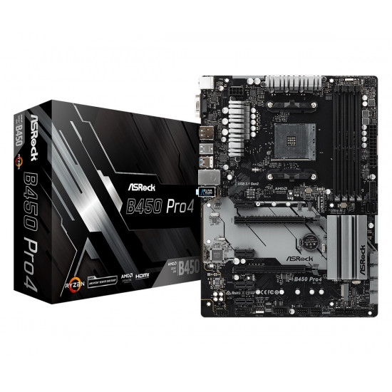 Asrock B450 Pro4 AMD B450 Socket AM4 ATX