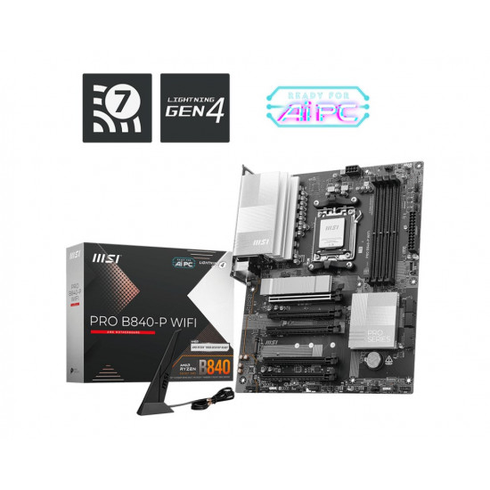 MSI PRO B840-P WIFI motherboard AMD B840 Socket AM5 ATX