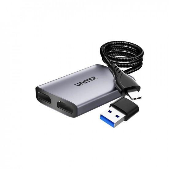 USB-A/USB-C | 2x HDMI adapter - Unitek V1427A01