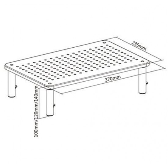 Adjustable monitor stand (rectangle)