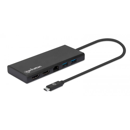 Adapter Multiport USB-C na RJ45 Giga/2xHDMI/2xUSB/1xUSB-C PD