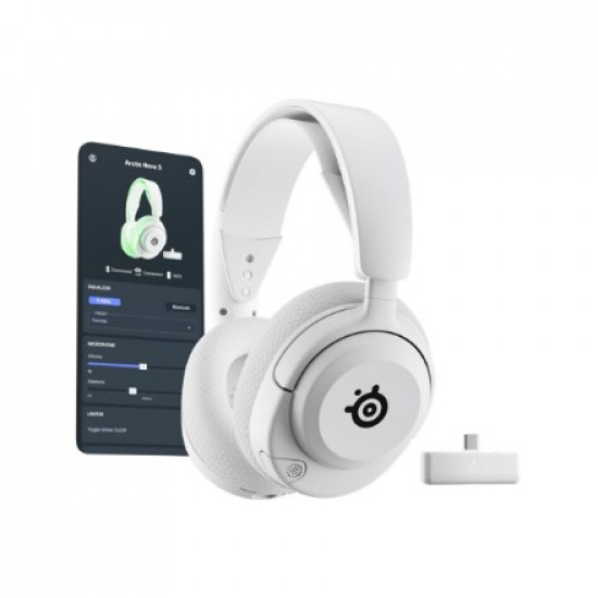 Steelseries Arctis Nova 5X Wireless Headset Head-band Gaming USB Type-C Bluetooth White