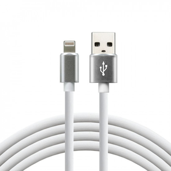 everActive cable USB Lightning 1m - White, silicone, quick charge, 2,4A - CBS-1IW