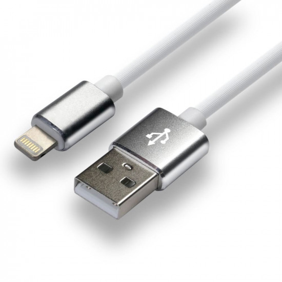 everActive cable USB Lightning 1m - White, silicone, quick charge, 2,4A - CBS-1IW