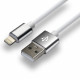 everActive cable USB Lightning 1m - White, silicone, quick charge, 2,4A - CBS-1IW