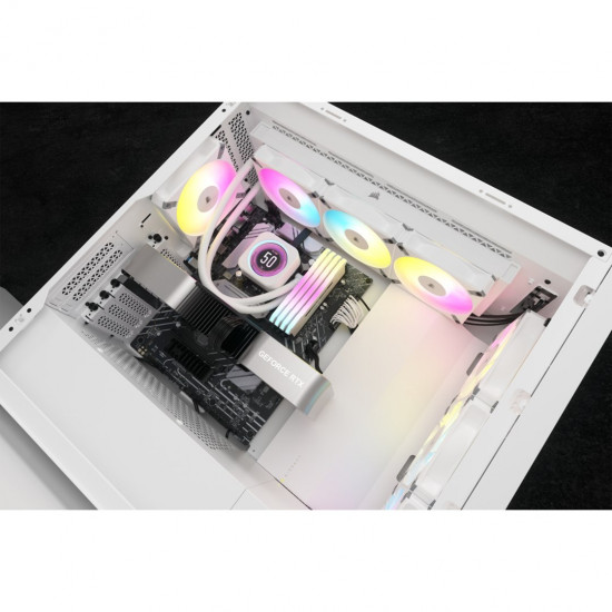 Corsair CW-9060077-WW computer cooling system Processor All-in-one liquid cooler 12 cm White 1 pc(s)