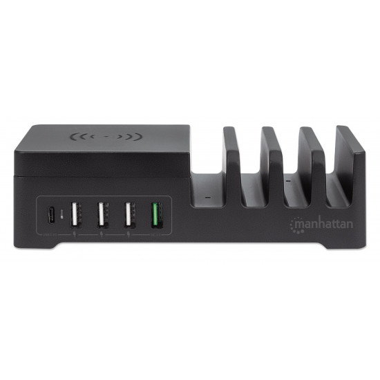 Manhattan 102230 Power station 1x USB-C PD, 1x USB-A, Black