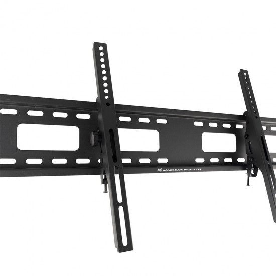 Maclean MC-422 TV Wall Mount Heavy Duty 43-100 max VESA 800x400 120kg Tilting +/-15° Bracket Holder Hanger with Spirit Level Accessories