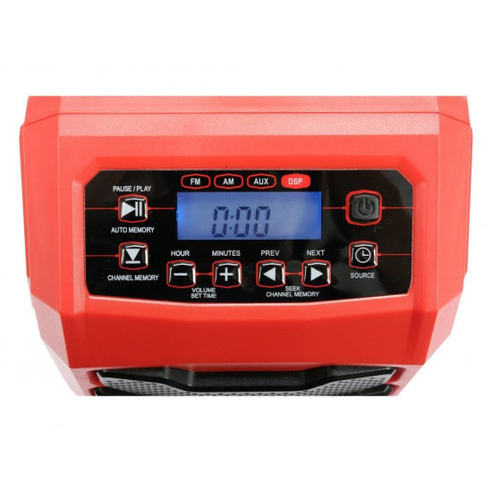 YATO BATTERY AND MAINS RADIO 18V WITHOUT BATTERY AND CHARGER