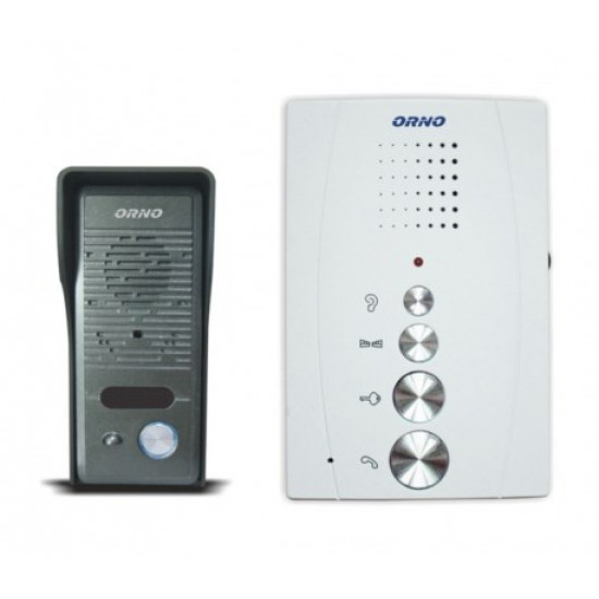 ORNO DOOR COMMUNICATION SET, SINGLE-FAMILY HEADPHONELESS, WHITE, ELUVIO &&