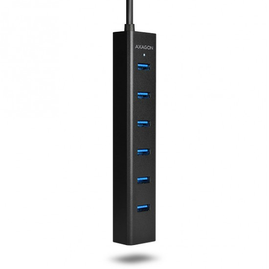 Axagon HUE-SA7BP interface hub USB 3.2 Gen 1 (3.1 Gen 1) Type-A 5000 Mbit/s Black