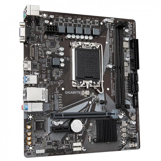 GIGABYTE H610M H V2 Motherboard - Supports Intel Core 14th CPUs, 4+1+1 Hybrid Digital VRM, up to 5600MHz DDR5, 1xPCIe 3.0 M.2, GbE LAN, USB 3.2 Gen 1