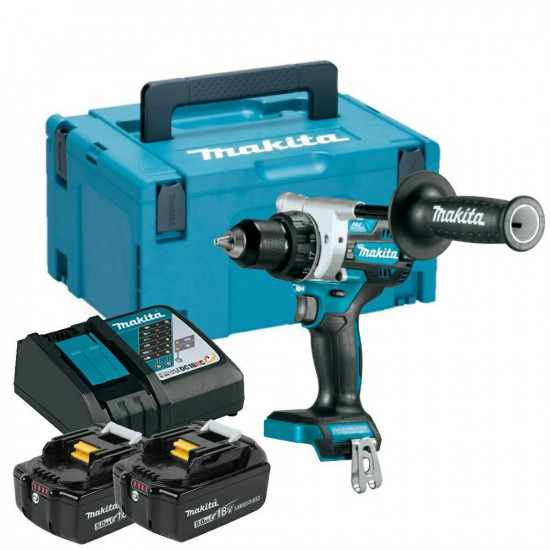 Makita DDF486RTJ drill 2100 RPM 2.6 kg Black, Blue