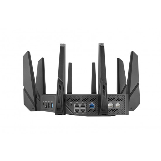 ASUS ROG Rapture GT-AXE16000 wireless router 10 Gigabit Ethernet Tri-band (2.4 GHz / 5 GHz / 6 GHz) Black