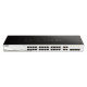 D-LINK DGS-1210-28, Gigabit Smart Switch with 24 10/100/1000Base-T ports and 4 Gigabit MiniGBIC (SFP) ports, 802.3x Flow Control, 802.3ad Link Aggregation, 802.1Q VLAN, 802.1p Priority Queues, Port mirroring, Jumbo Frame support, 802.1D STP, ACL, LLDP, Ca