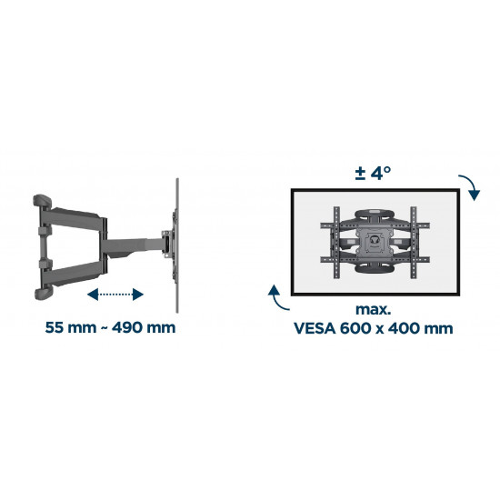 Gembird WM-75ST-02 TV mount/stand 190.5 cm (75) Steel