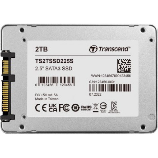 TRANSCEND 2TB, 2.5 SSD, SATA3, 3D TLC