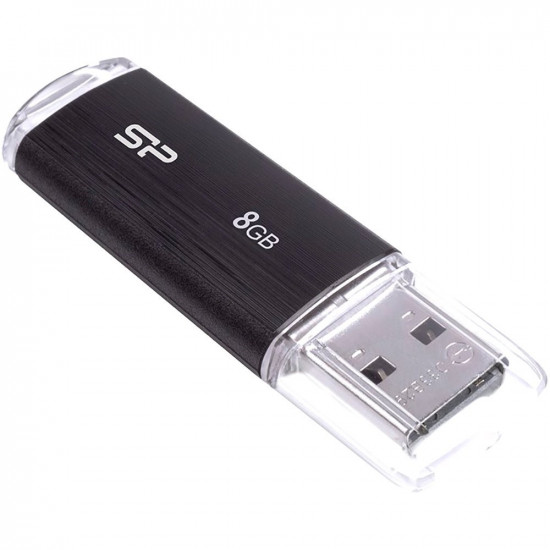 SILICON POWER Ultima U02 Pendrive USB flash drive 8 GB USB 2.0 (SP008GBUF2U02V1K) Black