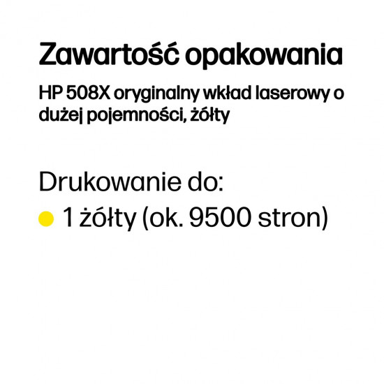 HP 508X High Yield Yellow Original LaserJet Toner Cartridge