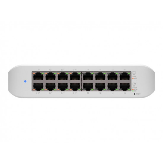 UBIQUITI UniFi Switch Lite 16 Gigabit RJ45 ports including 8x 802.3at PoE+