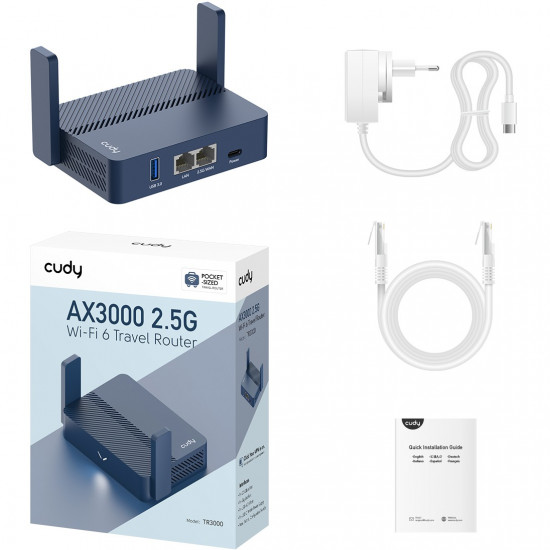 Cudy AX3000 2.5G Wi-Fi 6 Router with USB