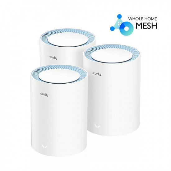 Cudy M1200 3-PACK mesh wi-fi system Dual-band (2.4 GHz / 5 GHz) Wi-Fi 5 (802.11ac) White 1 Internal