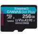 KINGSTON 256GB CANVAS GO! PLUS MICROSD CL10 UHS-I U3