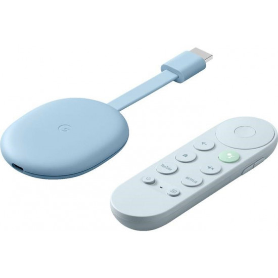 Google Chromecast 4K Media Player with Google TV Blue