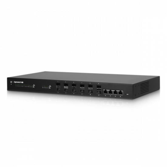 Ubiquiti | EdgeSwitch | ES-16-XG | Web managed | Rackmountable | 10/100 Mbps (RJ-45) ports quantity 1 | Gigabit Ethernet (copper) ports quantity 4 | SFP+ ports quantity 12 | Passive PoE ports quantity 5