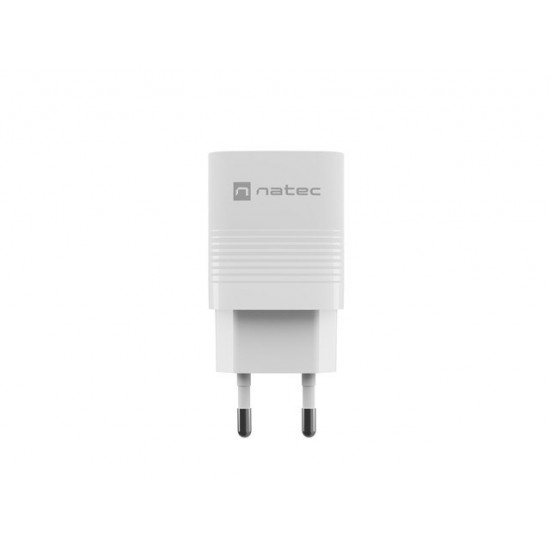 NATEC RIBERA GAN CHARGER 1X USB-A + 1X USB-C 30W WHITE