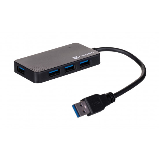 NATEC Hub USB 3.0 Moth (4 ports, black)