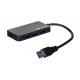 NATEC Hub USB 3.0 Moth (4 ports, black)