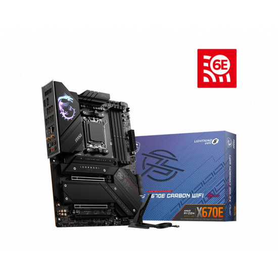 MSI MPG X670E CARBON WIFI motherboard AMD X670 Socket AM5 ATX