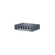 Hikvision DS-3E0505HP-E network links Non-managed Gigabit Ethernet (10/100/1000) PoE support Blue