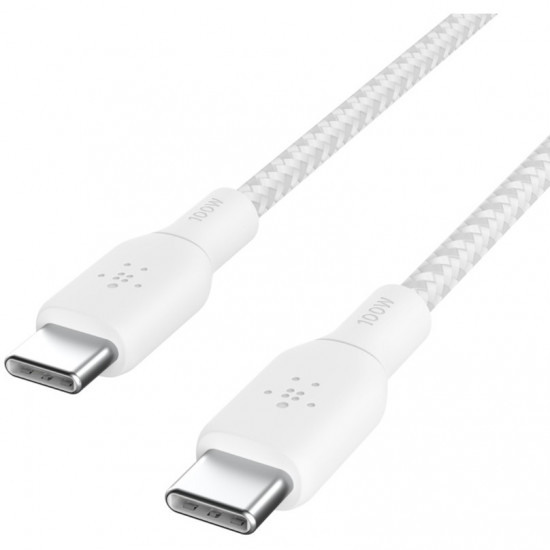 Belkin BOOST CHARGE USB-C/USB-C Kabel, bis 100 W, 3m, weiß