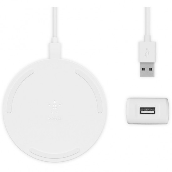 Belkin 10W Wireless Charging Pad mit Micro-USB Kabel & NT weiß