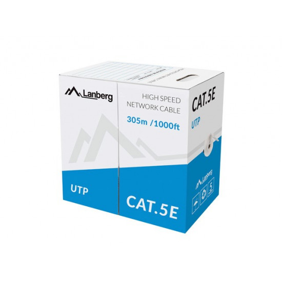 Lanberg LCU5-11CC-0305-S networking cable Grey 305 m Cat5e U/UTP (UTP)