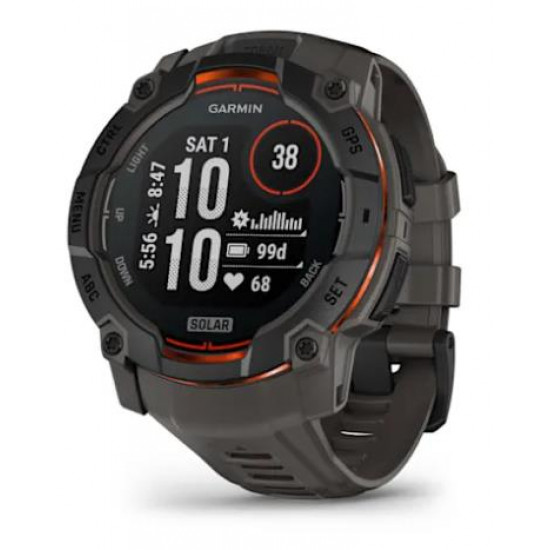 SMARTWATCH INSTINCT 3 SOLAR/BLK/CHARC 010-02935-00 GARMIN