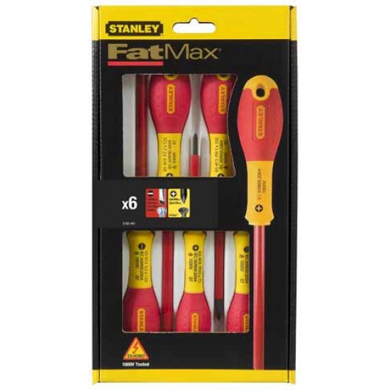 Stanley FATMAX 6 piece Insulated Slotted Phillips set