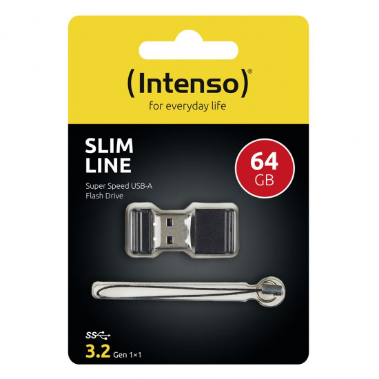 Intenso Slim Line USB flash drive 64 GB USB Type-A 3.2 Gen 1 (3.1 Gen 1) Black