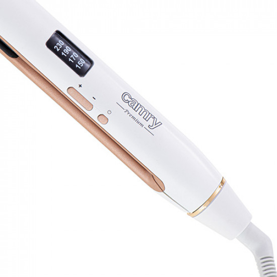 Camry | Professional Hair Straightener | CR 2322 | Warranty 24 month(s) | Ceramic heating system | Temperature (min) 150 °C | Temperature (max) 230 °C | 50 W | White