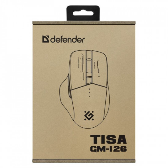 MOUSE DEFENDER GM-126 TISA RF+BT OPTIC 1600dpi 6P WHITE