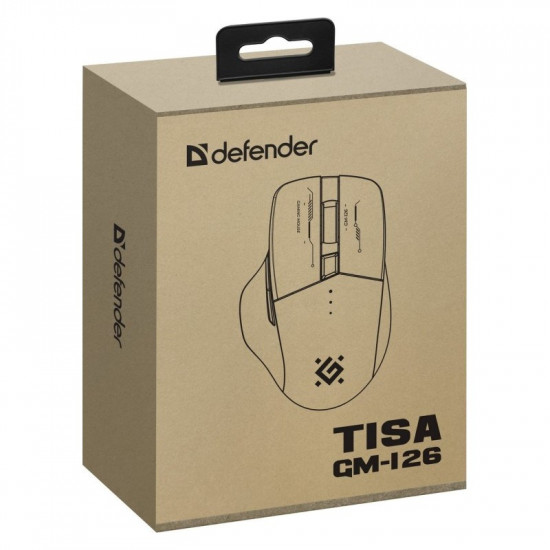 MOUSE DEFENDER GM-126 TISA RF+BT OPTIC 1600dpi 6P WHITE