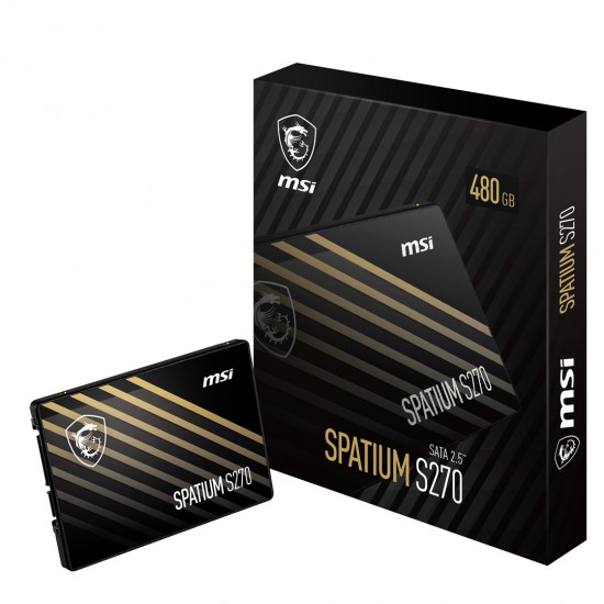 MSI SPATIUM S270 SATA 2.5 480GB internal solid state drive 2.5 Serial ATA III 3D NAND