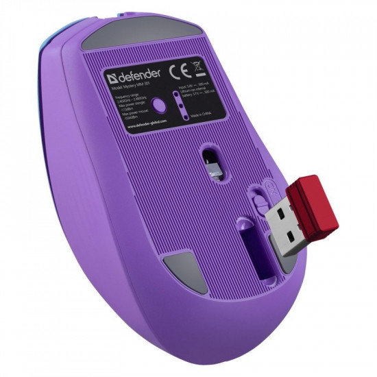 MOUSE DEFENDER MYSTERY MM-301 RF+BT PURPLE 1600dpi 6P