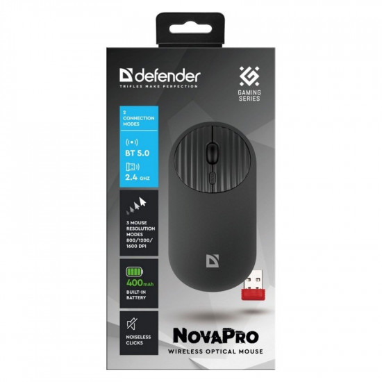 MOUSE DEFENDER DEFENDER NOVAPRO MM-316 RF+BT OPTIC 1600dpi BLACK