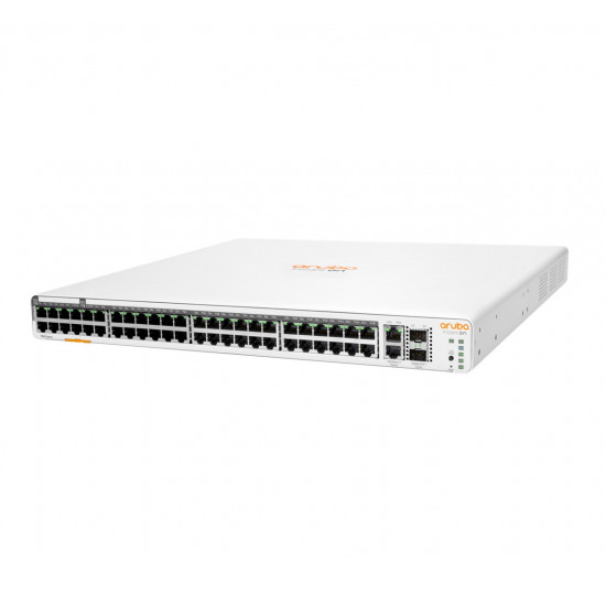 HPE Aruba Networking Aruba Instant On 1960 48G 40p Class4 8p Class6 PoE 2XGT 2SFP+ 600W Managed L2+ Gigabit Ethernet (10/100/1000) Power over Ethernet (PoE) 1U White