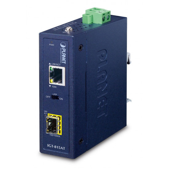 PLANET IGT-815AT network media converter 1000 Mbit/s Multi-mode, Single-mode Blue